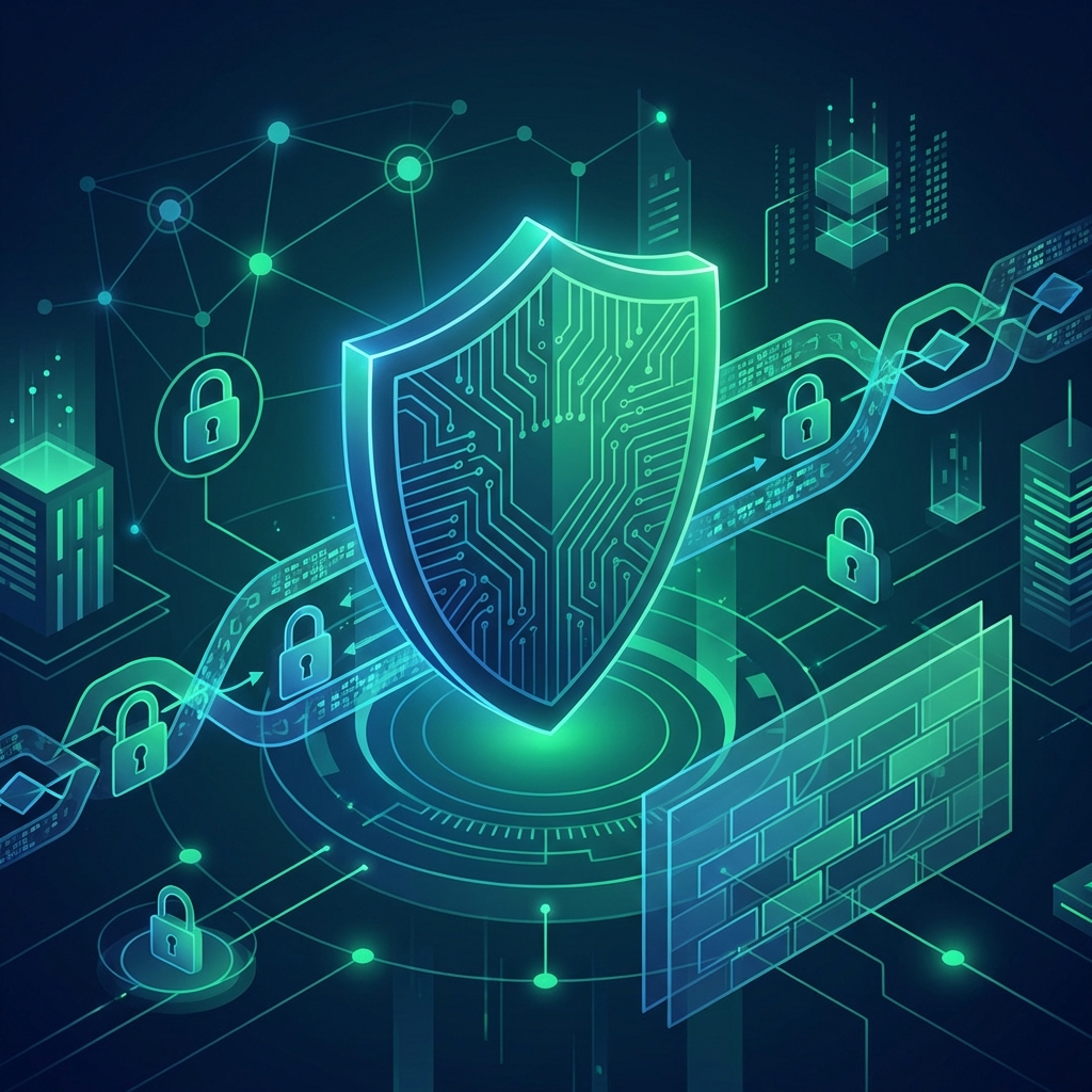 Secured digital network with shield protection