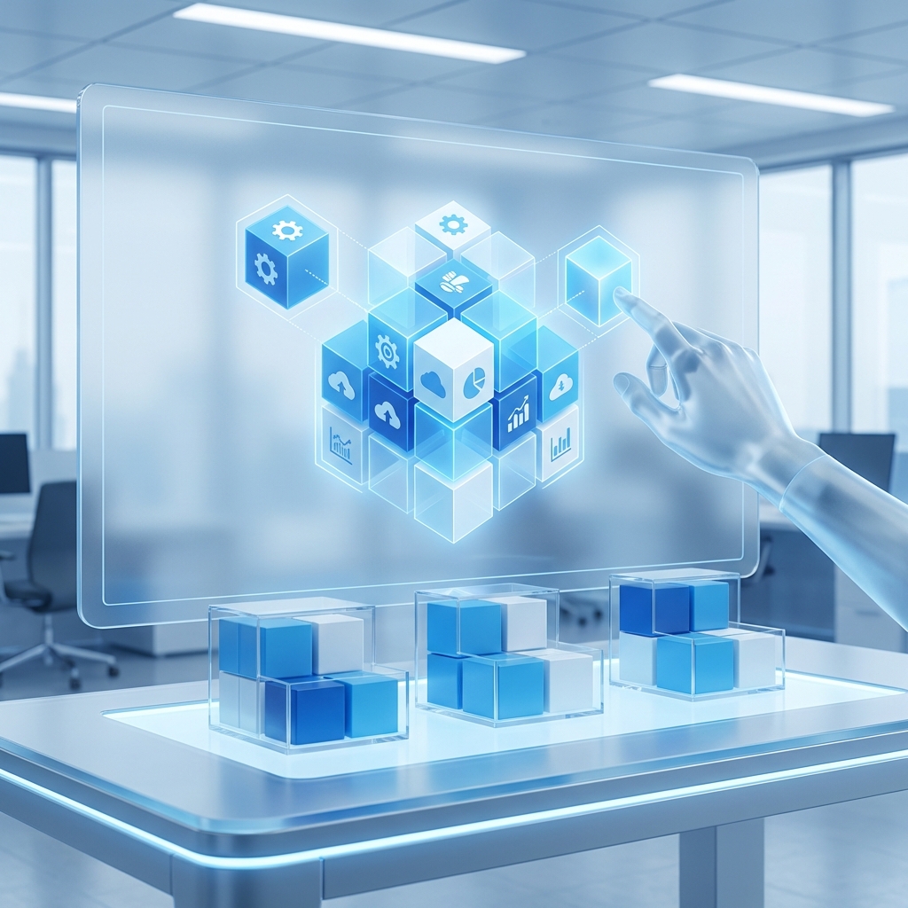 Concept of building enterprise software with modular blocks