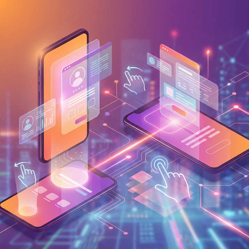 UX Designer working on a mobile app interface