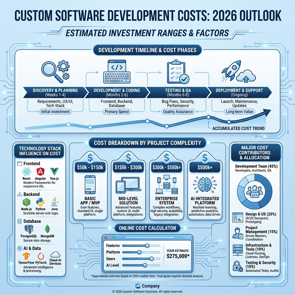 How Much Does Custom Software Development Cost in 2026?